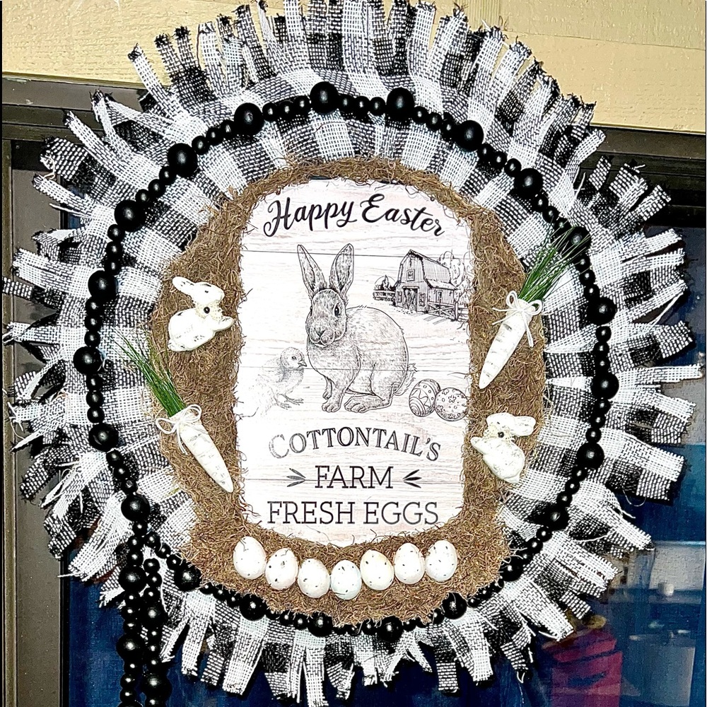 Farmhouse Easter wreath